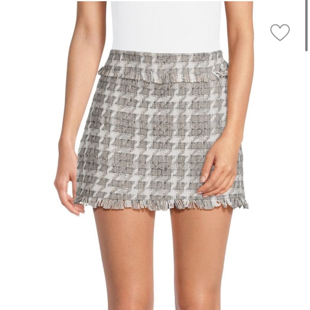 Chic Tweed Mini Skirt - Gray